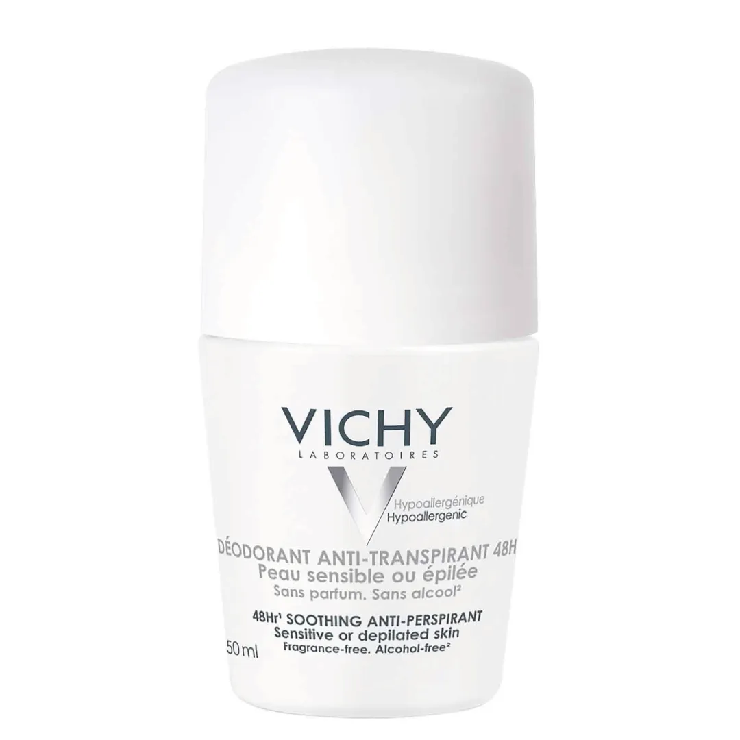 Vichy Deodorant 48h Anti-perpirant Roll-on For Sensitive Or Depilated Skin 50ml 3 Vichy Deodorant 48h Anti-perpirant Roll-on For Sensitive Or Depilated Skin 50ml