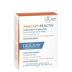 Ducray Anacaps Reactiv For Hair And Nails 30 Pills