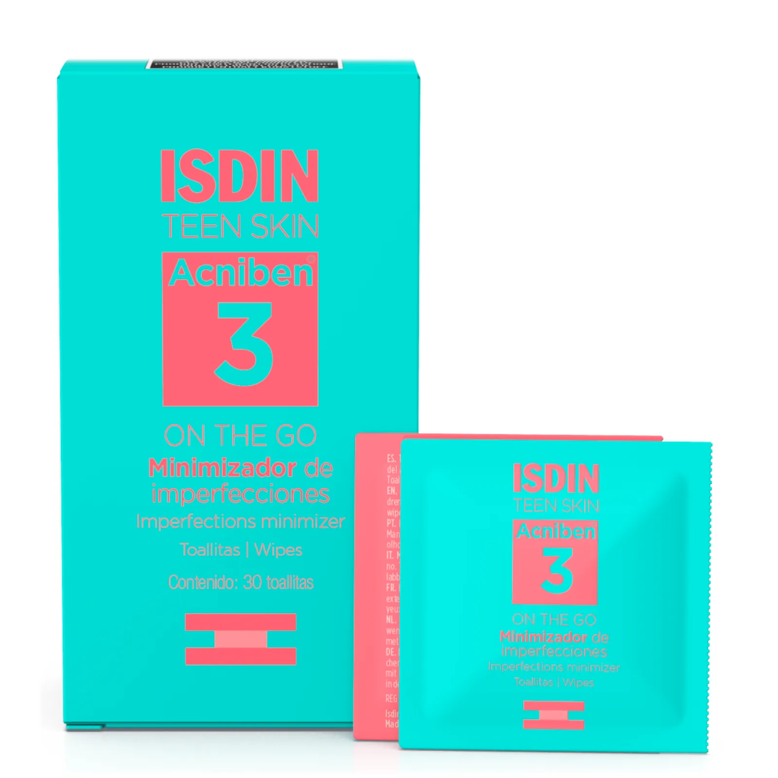 Isdin Acniben On The Go Imperfections Minimizer Wipes 30units 3 Isdin Acniben On The Go Imperfections Minimizer Wipes 30units