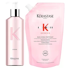 Kérastase Genesis Aluminium Bottle & Shampoo Refill Bundle
