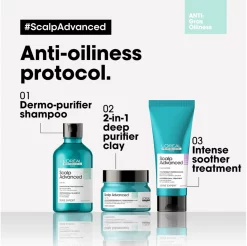 Loreal Professionnel Scalp Advanced Anti-oiliness 2-In-1 Deep Purifier Clay 500ml 16.9fl.oz -Ly-skin Sales Store LySkin Loreal professionnel scalp advanced anti oiliness 2 In 1 deep purifier clay 500ml 16.9fl.oz LOP00118 2 1
