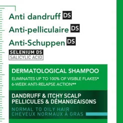 Vichy Dercos Anti-dandruff Ds Shampoo Refill For Oily Hair 500ml 16.9fl.oz -Ly-skin Sales Store LySkin Vichy dercos anti dandruff ds shampoo refill for oily hair 500ml 16.9fl.oz VCY00312 1
