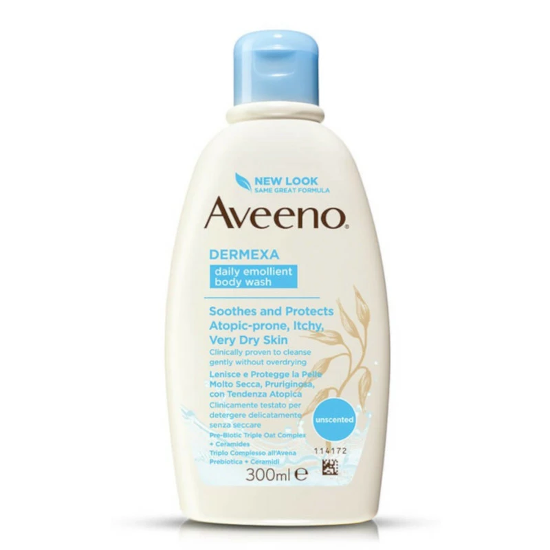 Aveeno Dermexa Emollient Body Wash Fragrance-free 300ml 3 Aveeno Dermexa Emollient Body Wash Fragrance-free 300ml