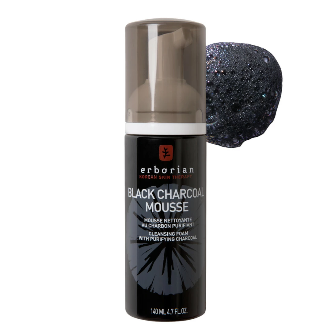 Erborian Black Charcoal Mousse Cleansing Foam With Purifying Charcoal 140ml 3 Erborian Black Charcoal Mousse Cleansing Foam With Purifying Charcoal 140ml