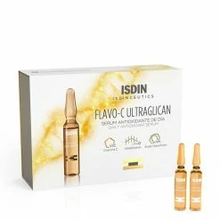 Isdin Isdinceutics Flavo-c Ultraglican Daily Antioxidant Serum Ampoules 30x2ml 0.068fl.oz -Ly-skin Sales Store lyskin isdin ISD00006