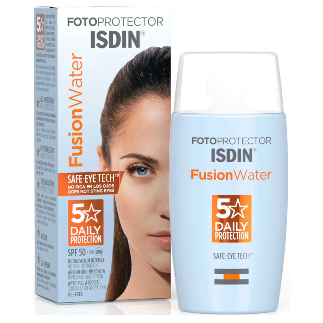 Isdin Fotoprotector Fusion Water Spf50 Facial Sunscreen Oil-free 50ml 1.67fl.oz 7 Isdin Fotoprotector Fusion Water Spf50 Facial Sunscreen Oil-free 50ml 1.67fl.oz - Image 5