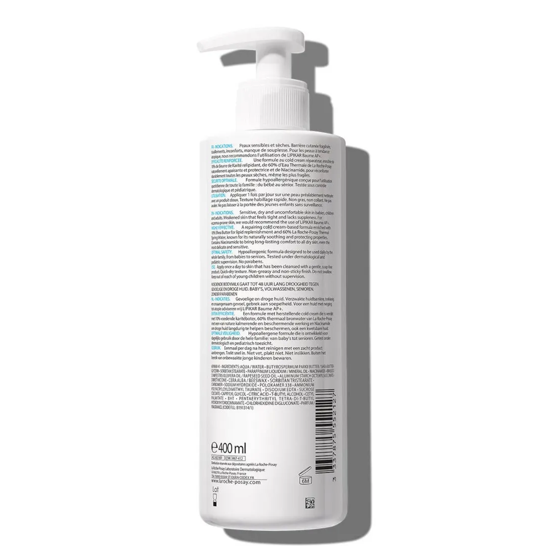 LA ROCHE-POSAY La Roche Posay Lipikar Lait Anti-dryness Body Milk 400ml 4 LA ROCHE-POSAY La Roche Posay Lipikar Lait Anti-dryness Body Milk 400ml - Image 2