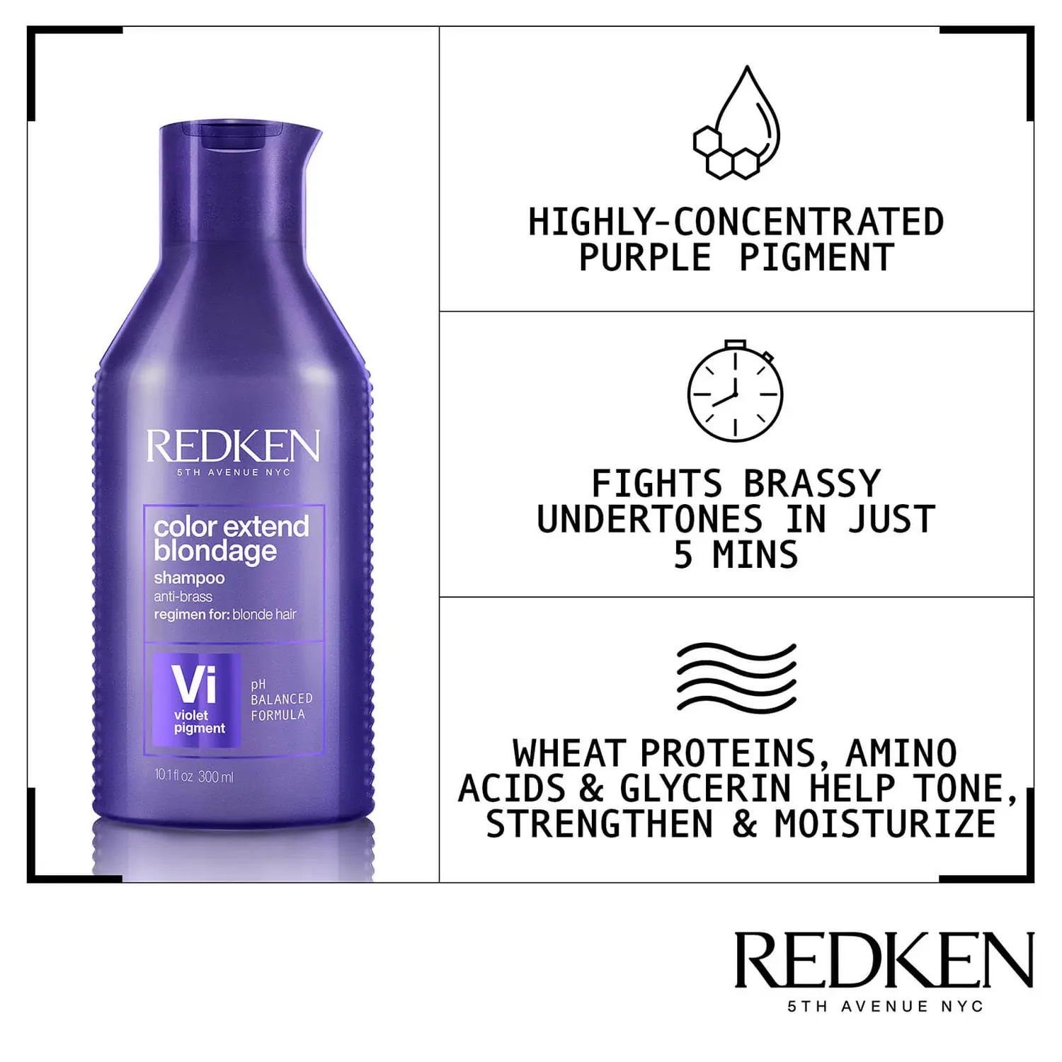 Redken Color Extend Blondage Purple Shampoo For Blonde Hair 300ml 10.1fl.oz 7 Redken Color Extend Blondage Purple Shampoo For Blonde Hair 300ml 10.1fl.oz - Image 5