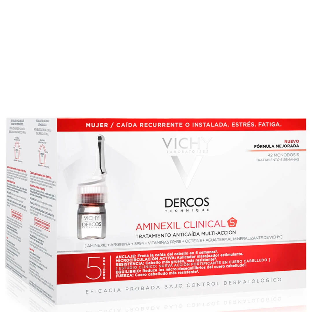 Vichy Dercos Aminexil Clinical 5 For Women Anti-hair Loss 42 Ampoules 3 Vichy Dercos Aminexil Clinical 5 For Women Anti-hair Loss 42 Ampoules
